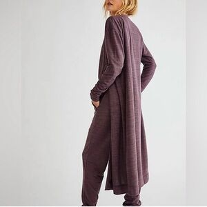 Free People Beach Plum Lounge Robe/cardigan size small nwt